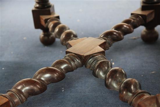 A 19th century Dutch rosewood centre table, W.3ft 8in. D.2ft 9in. H.2ft 6in.